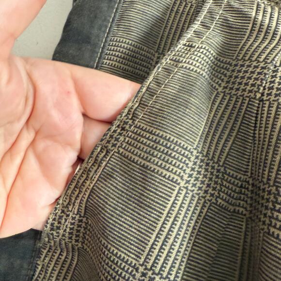 Y2K Vintage NSF | Distressed Glen Plaid Slim Pleated Front Ankle Length Pants 8 - Picture 4 of 8